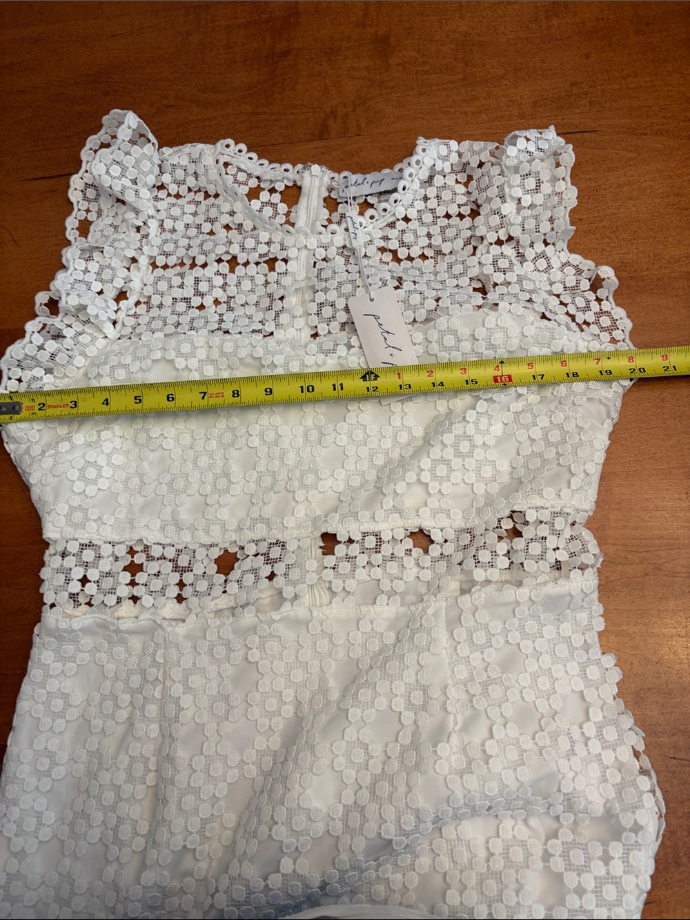 Petal & Pup Lauren White Crochet Lace Midi Dress - Picture 6 of 11